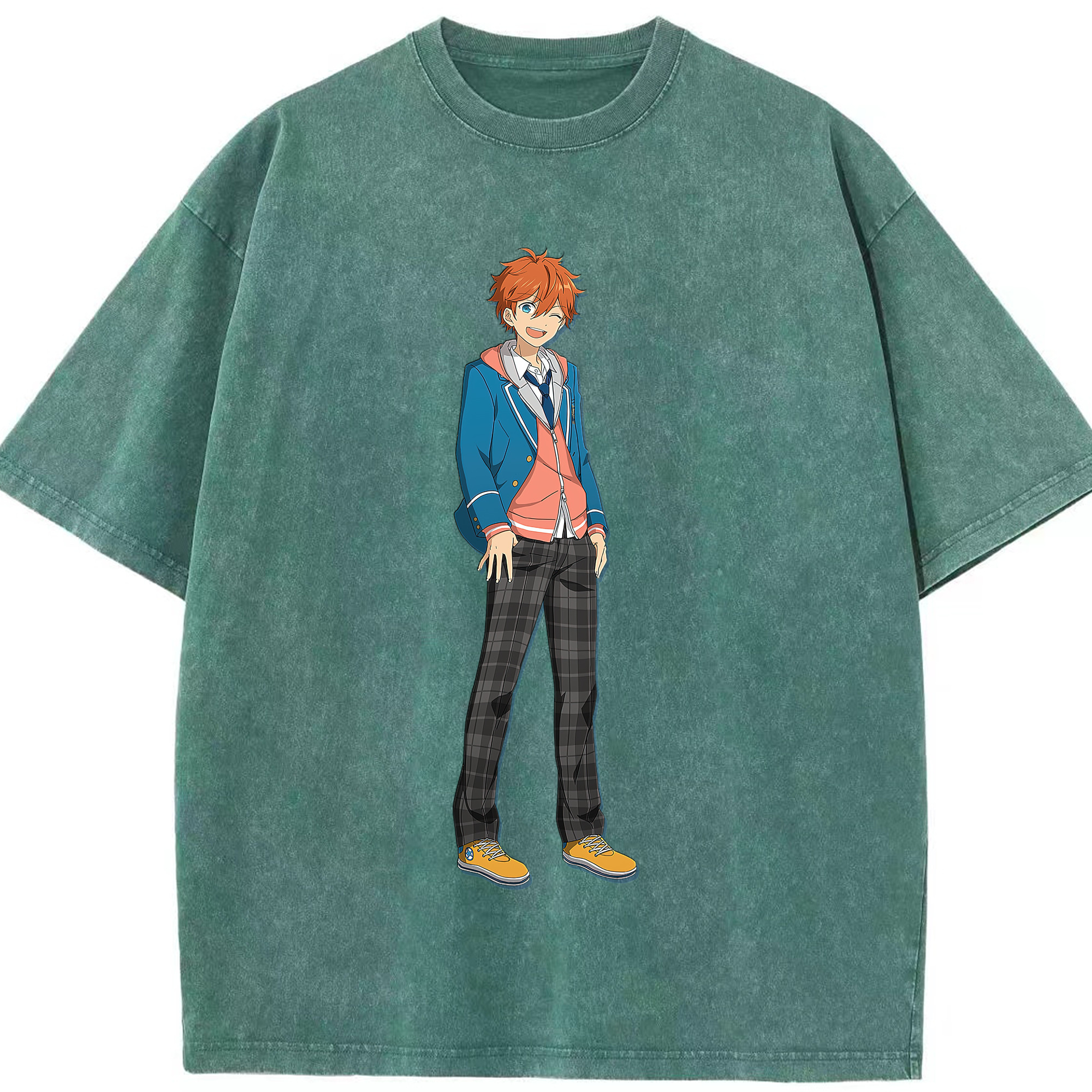 （画像用） あんさんぶるスターズ! Ensemble Stars 綿100% ヴィンテージ風 半袖Tシャツ（フロントプリント）